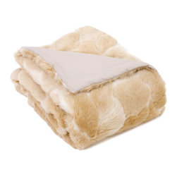 Natural Faux Fur Throw - Throws