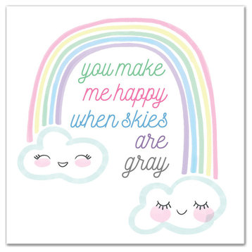 You Make Me Happy When Skies are Gray 12x12 Canvas Wall Art