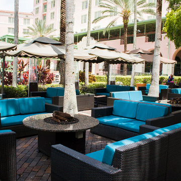 Custom Sunbrella waterproof cushions refresh St. Petersburg resort