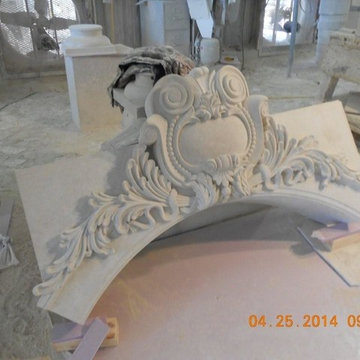 Custom Cut Lueders Limestone Carvings - Mezger