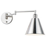 Maxim Lighting - Maxim Lighting 12220PN Library, Horizontal Swing Arm Wall Sconce, Brushed Nickel - Direct the light exactly where you want it using tLibrary 1 Light Hori Polished Nickel *UL Approved: YES Energy Star Qualified: n/a ADA Certified: n/a  *Number of Lights: 1-*Wattage:60w E26 Medium Base bulb(s) *Bulb Included:No *Bulb Type:E26 Medium Base *Finish Type:Polished Nickel