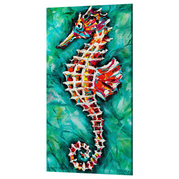 Radiant Seahorse II' by Carolee Vitaletti Giclee Canvas Wall Art, 12"x24"
