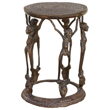 Lovely Mid 20th Century Bronze African Stool
