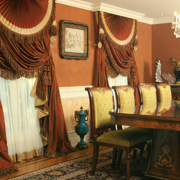 Unique Luxury Drapes for High End Dining Room