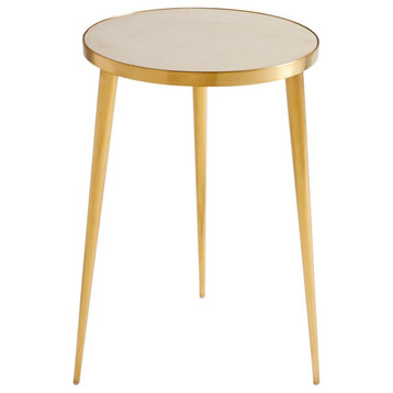 Dresden Side Table, Gold, Stainless Steel, Concrete, 24"H (10499 MDTE5)