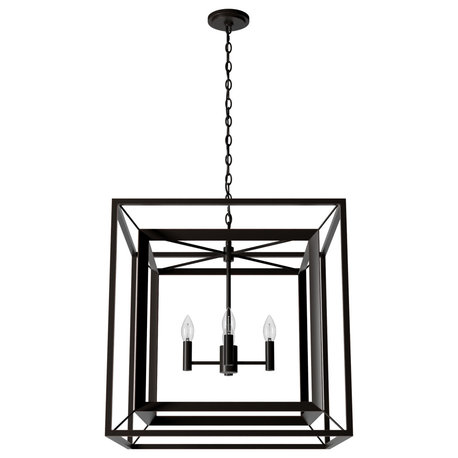 Hunter 24" Doherty Onyx Bengal 4 Light Chandelier Ceiling