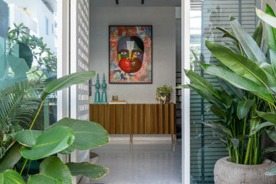 Inspiration for a contemporary entryway remodel in Hyderabad