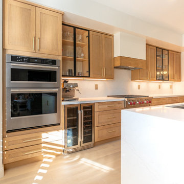 White Oak Kitchen Cabinets with Large Island | The Cabination