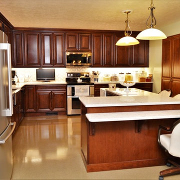 Lakeville, IN. Haas Signature Collection. Dark Cherry Kitchen