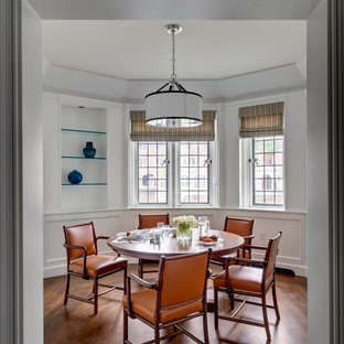 Large traditional kitchen pantry appliance - Kitchen pantry - large traditional medium tone wood floor kitchen pantry idea in Bridgeport with glass-front cabinets