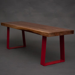 Live Edge Black Walnut Bench - Indoor Benches