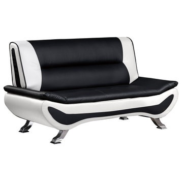 Soyer Sofa Collection, Black and White, Loveseat