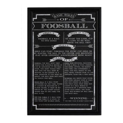 Foosball Game Rules Wall Art - Game Room Wall Art And Signs