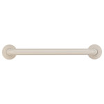 Ponte-Giulio-Contractor-Series - 30 Inch Grab Bars in Biscuit, Non-slip Anti-microbial Grab Bars for the Shower - 30 Inch Grab Bars in Light Biscuit, Non-slip Grab Bars with Anti-microbial Protection for the Shower and Bath, Ponte Giulio Contractor Series Grab Bars.