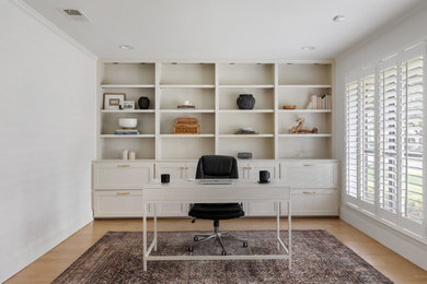 Inspiration for a french country home office remodel in Dallas