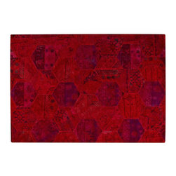 Mat Vintage - Mat Vintage Honeycomb Red Rug - Rugs