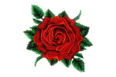 BEAUTIFUL RED ROSE FLOWER EMBROIDERY DESIGN