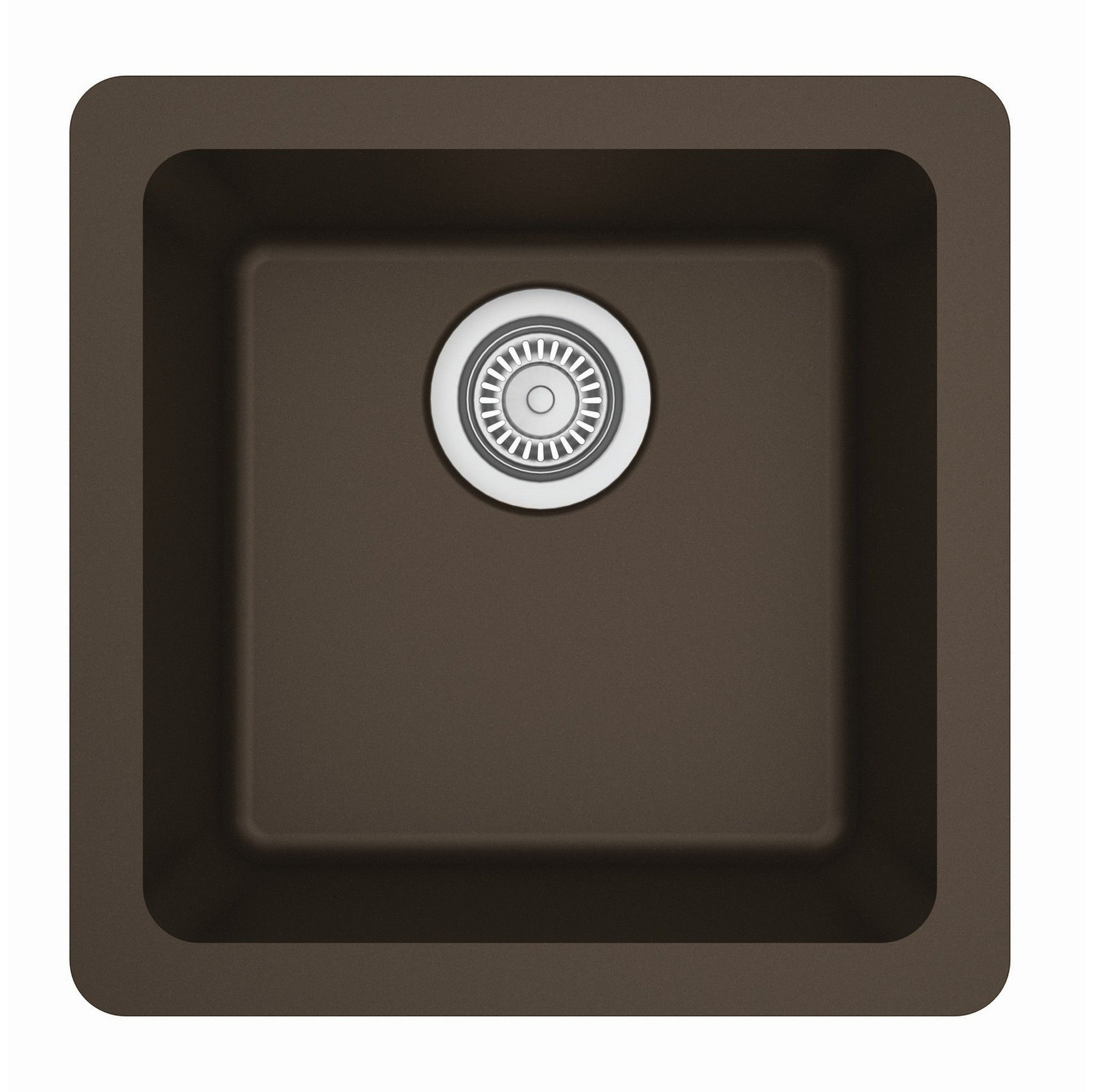 Karran Undermount Quartz Composite 17" Bar Single Bowl Sink, Brown