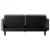 Qinven Adjustable Sofa, Dark Gray Velvet
