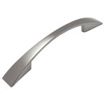 Cosmas - Cosmas 3-7/16&rdquo; CTC (87mm) Satin Nickel Modern Arch Cabinet Pull - -7/16" (87mm) Hole Centers