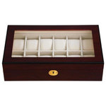 Yescom - 12-Watch Display Wood Case, Cherry - Features: