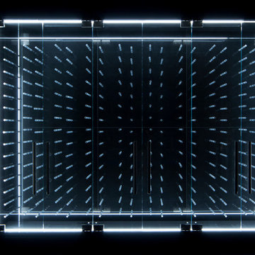 LED Illuminated Glass Enclosed Wine Cabinet