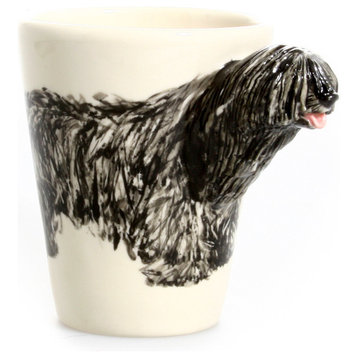 Komondor 3D Ceramic Mug, Black