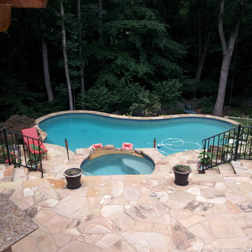 spa and free form pool
