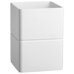Kraftware Corp. - Kraftware Malibu Wastebasket - Toss your trash into the stylish Kraftware Malibu Wastebasket. Made from high-grade white resin, this compact wastebasket is durable and sturdy. Its clean lines and minimal detailing make it an ideal addition to modern decor. Place it in a bathroom, office, or bedroom.