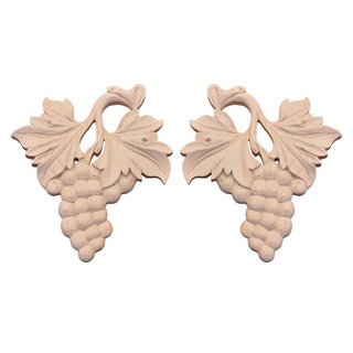 Grape Cluster Wood Carving (Pair) Small Maple | InvitingHome.com R29S