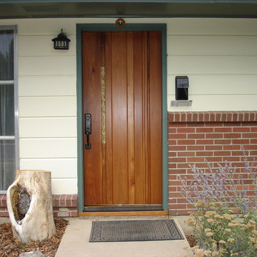 Mahogany Doors with Bronze Inlay