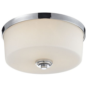 3 Light Flush Mount in Fusion Style - 13.88 Inches Wide by 6.38 Inches High