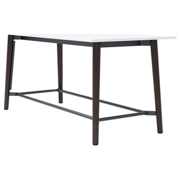 Olio Designs Della 42" x 90" Wooden Counter Height Dining Table in Umber