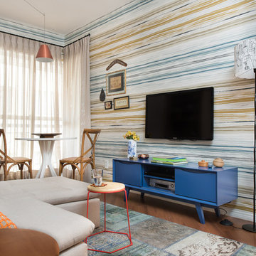 Apartamento pequeno e colorido em São Paulo