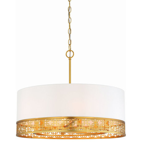 Metropolitan N7786 Blairmoor 6 Light 25"W Drum Chandelier - Honey Gold