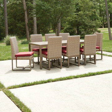 Lloyd Flanders Milan Woven Vinyl 86.75" Rectangular Dining Table