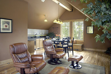 Living room - rustic living room idea in Seattle