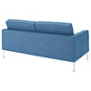 Loft Armchair and Loveseat 2 Piece Set EEI-1274 Blue Tweed
