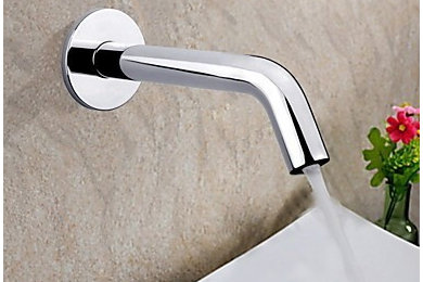 Sensor Contemporary Hands Free Bathroom Sink Taps-Chrome Finish N0832