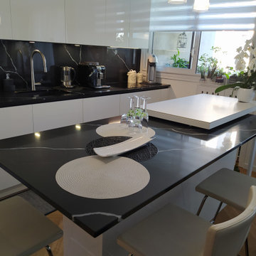 Création et réalisation d'une cuisine pour un charmant appartement de Banlieu Pa