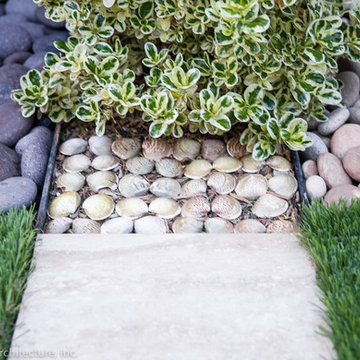Creative Paving with Beach Pebbles & Seashells