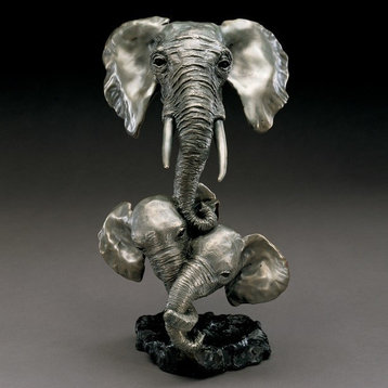 Sisters Elephants Bronze Sculpture