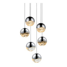 Living room chandeliers over table