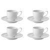 Nambe Skye Collection Espresso Cups with Saucer Set of 4