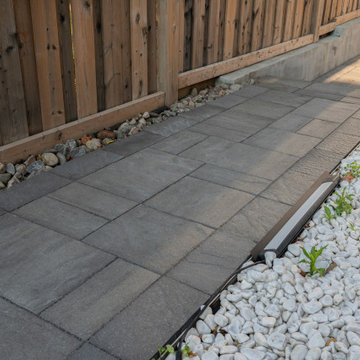 Modern Interlock Walkway & Backyard Landscape Design