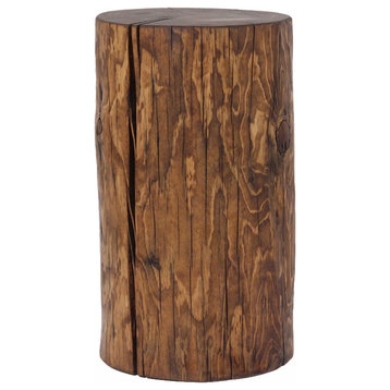 Pino Grande Outdoor Log Tables, Coffee Brown, 12"x22"