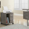 Office, File Cabinet, Printer Cart, Mobile, Storage, Work, Laminate, Brown