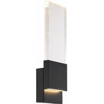 Nuvo Lighting - Nuvo Lighting 62/1513 Ellusion - 14.38 Inch 13W 1 LED Large Wall Sconce - Ellusion; LED Large Wall Sconce; 13W; Matte BlackEllusion 14.38 Inch  Matte Black Seeded GUL: Suitable for damp locations Energy Star Qualified: n/a ADA Certified: YES  *Number of Lights: Lamp: 1-*Wattage:13w LED Module bulb(s) *Bulb Included:Yes *Bulb Type:LED Module *Finish Type:Matte Black