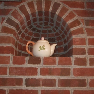 fireplace decorative working oven niche, note the trowel lines