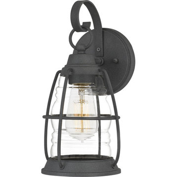 Quoizel AMR8406MB One Light Outdoor Lantern, Mottled Black Finish
